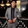 vest nam màu ghi tối mới sang trọng