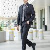 vest nam màu đen xước cao cấp 853