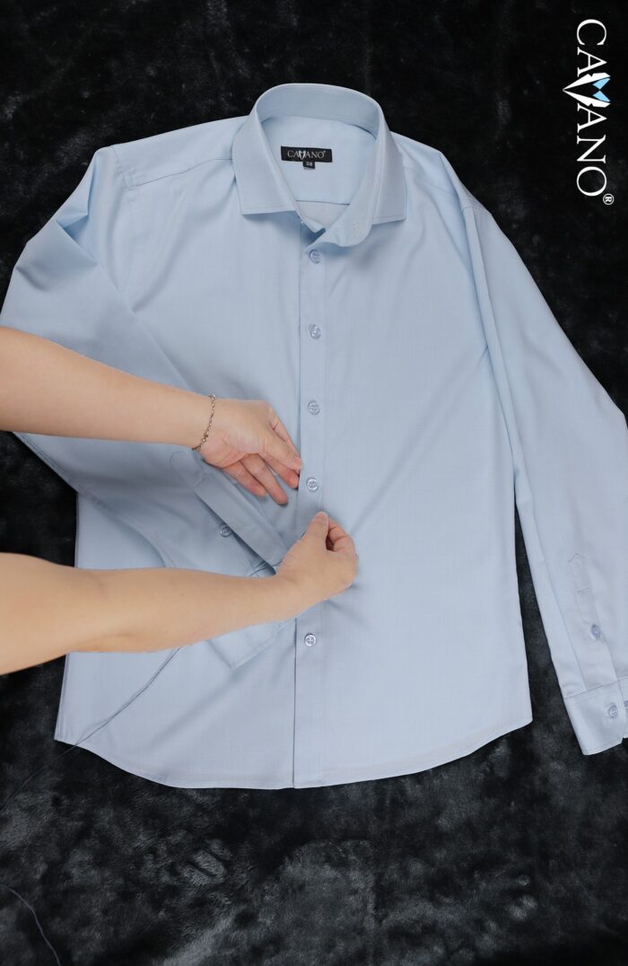 Áo sơ mi nam màu xanh mint cao cấp