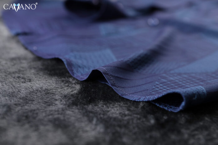 Áo sơ mi nam họa tiết màu xanh dương