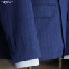 Vest nam xanh kẻ dọc cao cấp 611
