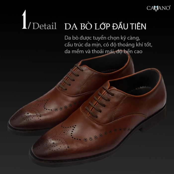 GIÀY TÂY NAM CAO CẤP MÀU NÂU G02