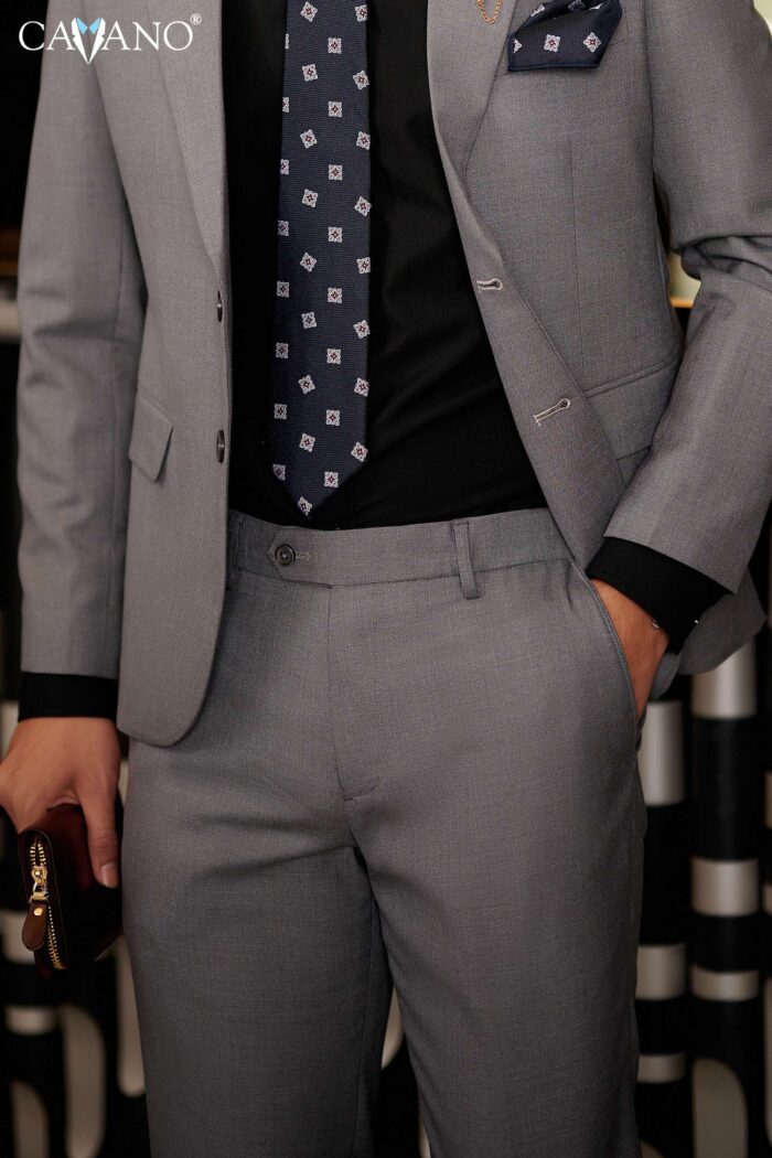 Quần âu nam màu ghi tối-843