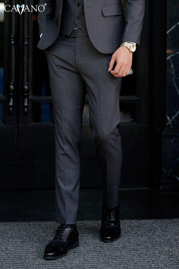 Quần âu nam ghi xám tối-840