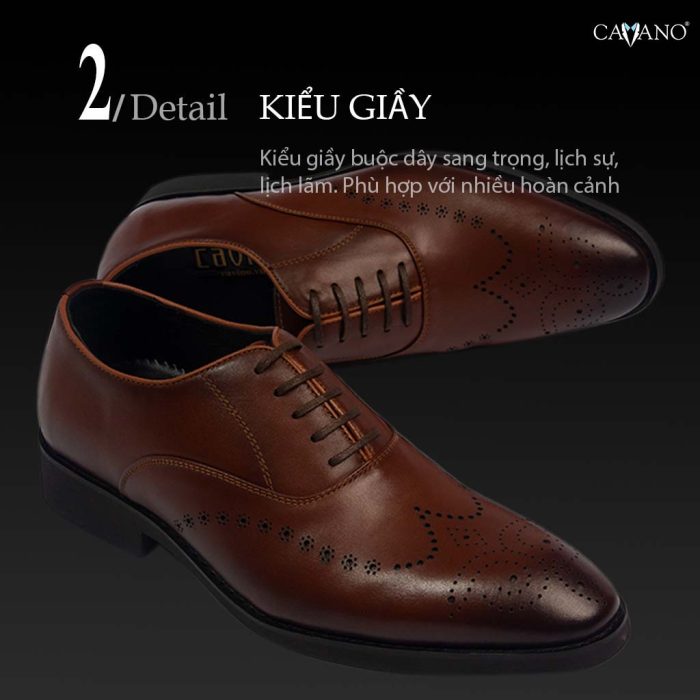 GIÀY TÂY NAM CAO CẤP MÀU NÂU G02